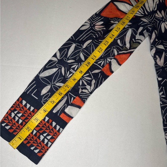 TORY BURCH Authentic Printed Cotton Tunic in Tory Navy Pottery Placed Sz 14. - Picture 11 of 14